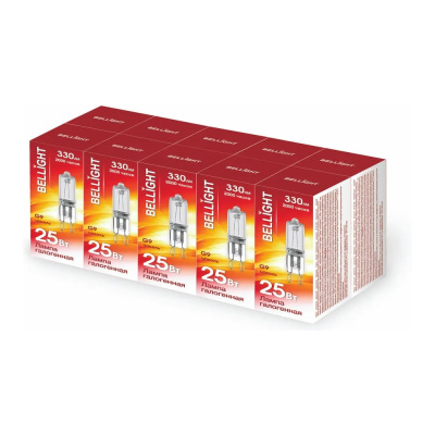Лампа галогенная BELLIGHT G9 230V 25W (10 шт).