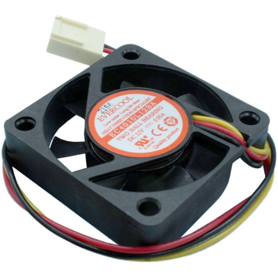 Вентилятор EVERCOOL EC4010L12BA 40x40x10мм 12В подш. качения, 4500 об/мин + крепеж