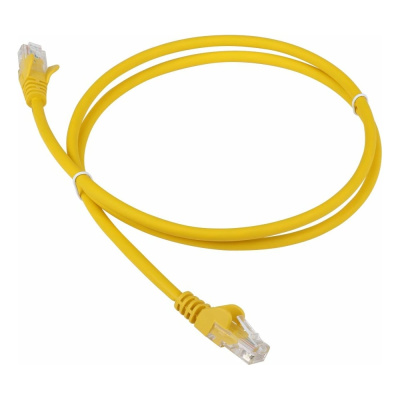 Патч-корд LANMASTER RJ45 - RJ45, 4 пары, UTP, категория 5е, 10 м, желтый, LSZH