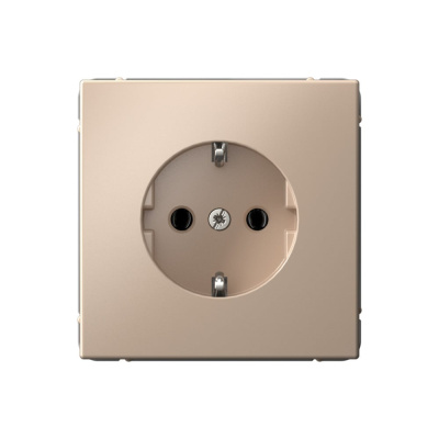 Розетка с заземлением ArtGallery Systeme Electric 16А, механизм, Песочный