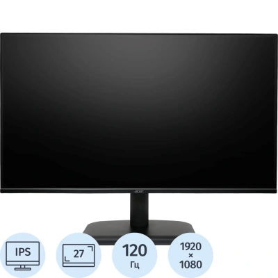 Монитор Acer (UM.HE1CD.G02)27/FHD/IPS/120Hz/250cd/1ms/HDMI/VGA