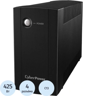 ИБП CyberPower UTC850EI (линейно-интерактивный, 425Вт/850ВА,4xIEC 320 C13)