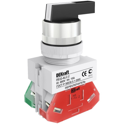 Переключатель Dekraft ПЕ22-ALCR-2-BLK