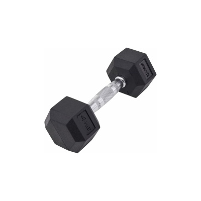 Гексагональная обрезиненная гантель Starfit DB-301 4 кг, черный