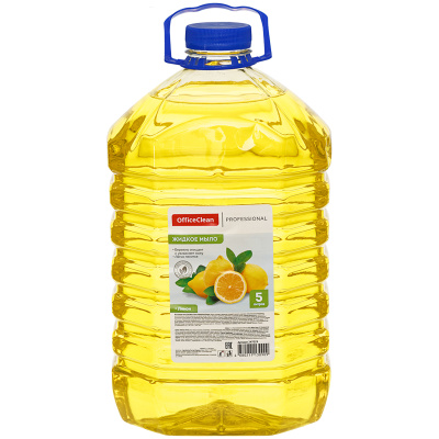 Мыло жидкое OfficeClean Профессиональное "Лимон", ПЭТ, 5л (Спейс)