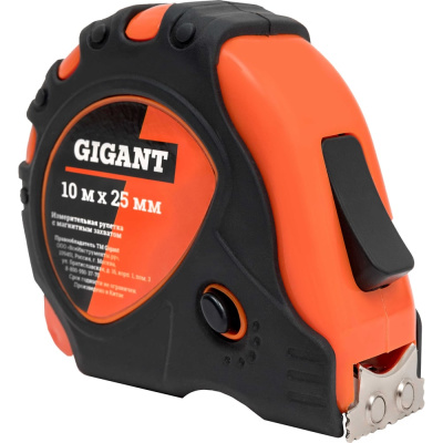 Измерительная рулетка Gigant 10x25мм с магнитным захватом GMT 1025 - это удобный измерительный инструмент, который