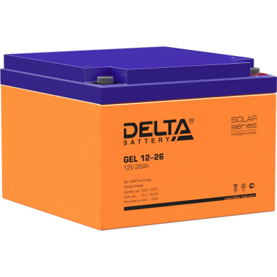 Батарея аккумуляторная Delta GEL 12-26 используется в системах солнечной и ветроэнергетики