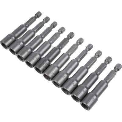 Биты с торцевыми головками (10 шт; 8х45 мм; сталь CrV; 1/4" Е) РемоКолор