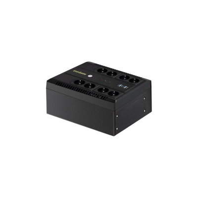 ИБП ExeGate NEO NNB-650.LED.AVR.8SH.CH 650VA 390W, LED, AVR, 8*Schuko, 4*USB-порта для зарядки, Black