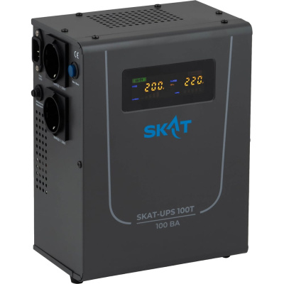 Источник питания SKAT UPS 100T Line-Interactive 220В, 100ВА, работает от 1 внутренней/внешней АКБ 4543