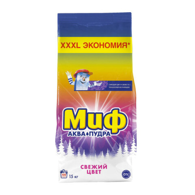 Стиральный порошок-автомат 15 кг, МИФ, 100 стирок, 80769432