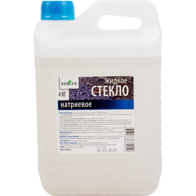 Жидкое натриевое стекло ECOLUX 4 кг