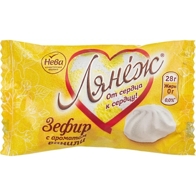 Зефир Нева Лянеж с ароматом ванили, 28гx120 шт/уп