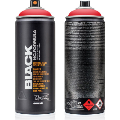 Краска MONTANA BLACK светло-красная, 0.4 л 2093 BLK на основе нитрокомбинации с высоким давлением