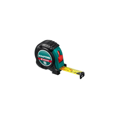 Рулетка KRAFTOOL X-Drive 5м/19мм с ударостойким обрезиненным корпусом