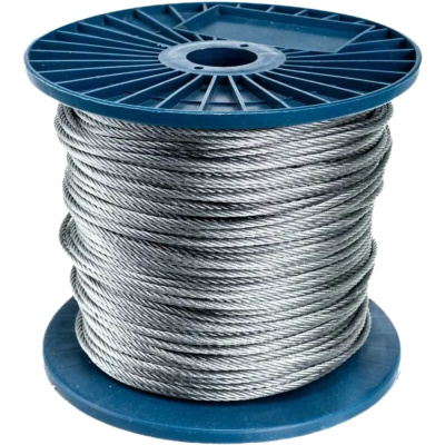 Трос STEELREX DIN 3055, для растяжки, цинк 3 мм (200м)