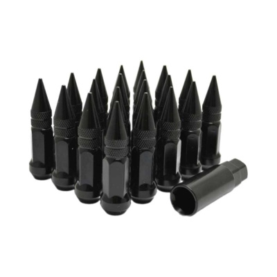Комплект гаек тип Пика М12x1.5, Чёрный 20шт+1ключ STARLEKS