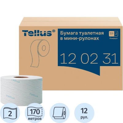 Бумага туалетная д/дисп Торк/Tellus T2 Комфорт в мини 2сл 12рул/уп 120231