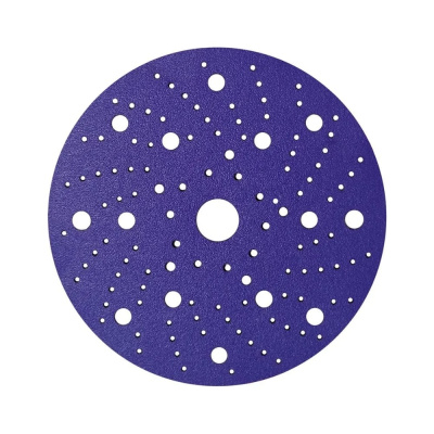 Диск шлифовальный на пленочной основе Sandwox 328 PLUS Purple Ceramic Multi holes 150мм, Р320, 50шт