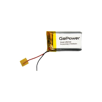 Аккумулятор GoPower Li-Pol LP802540 PK1 3.7V 600mAh с защитой 00-00019605