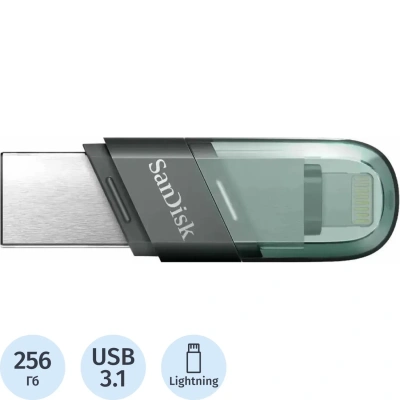 Флеш-память 256GB SanDisk iXpand Flip USB3.1/Lightning SDIX90N-256G-GN6NE