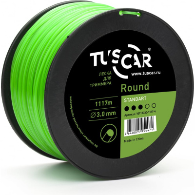 Леска для триммера TUSCAR Round, Standart, 3.0 мм, 1117 м