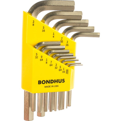 Набор из 13 дюймовых хромированных ключей BONDHUS S