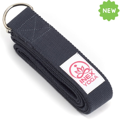 Ремень для йоги INEX Stretch Strap, 240 см, темно-серый NEW HG YSTRAP-CG