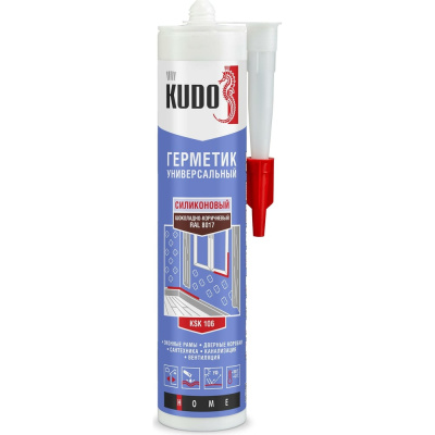 Универсальный силиконовый герметик KUDO шоколадно-коричневый