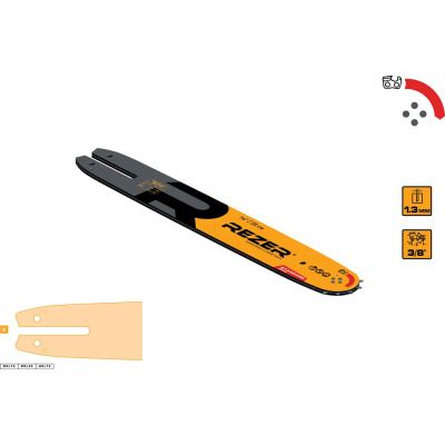 Шина сварная Standard 353 L 9 K (Stihl MS180 14"-50зв.) Rezer