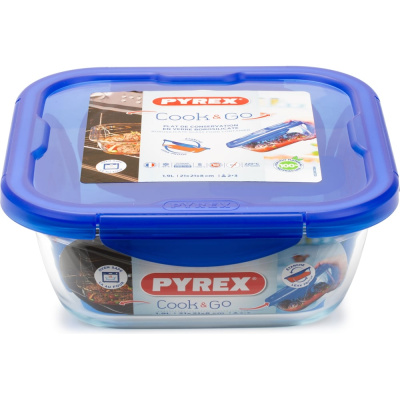 Блюдо для запекания и выпечки с крышкой COOK and GO 21x21см квадратное PYREX