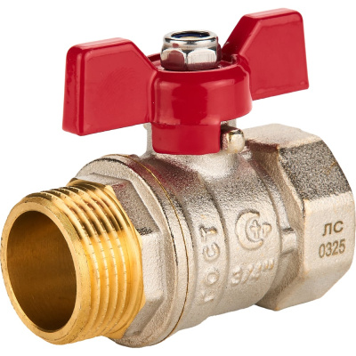 Шаровый кран SANEXT ГОСТ, PN40, Ду 20, ВР-НР 3/4" бабочка 8762
