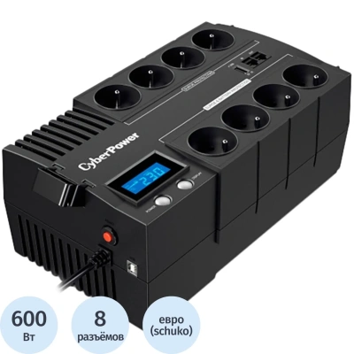 ИБП CyberPower Line-Interactive BR1000ELCD 1000VA/600W USB (4+4 EURO)