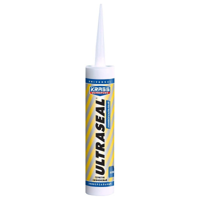 Универсальный силиконовый герметик KRASS Ultraseal белый, 260 мл