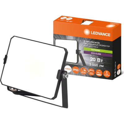 Прожектор светодиодный LEDVANCE FL ECO 20W740 BK 36x1 G4RU LEDV