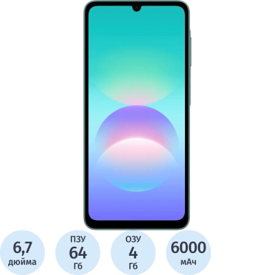 Смартфон Samsung Galaxy A08 SM-A085F 64Gb 4Gb зеленый(SM-A085FZGDCAU)