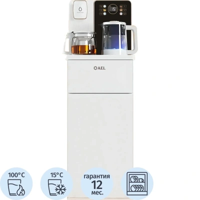 Кулер AEL TB83a-LD white,с чайным столиком Тиабар
