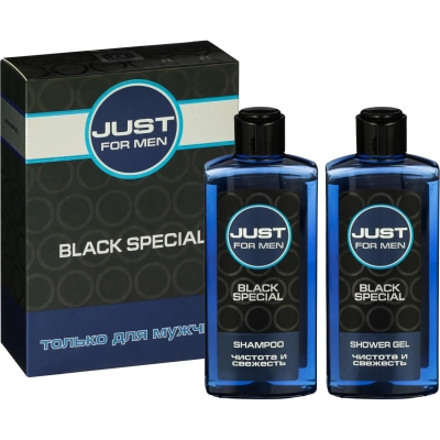 Подарочный набор 536 Just for Men BLACK (Шампунь 210 + Гель д/душа 210) муж