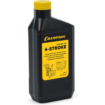 Масло для 4-тактных двигателей синтетическое зимнее CHAMPION SAE 5W30 API SL/CF 0.6л