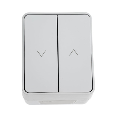 Выключатель 2-клавишный для жалюзи Systeme Electric AtlasDesign Profi IP54, 10 АХ, открытой установки, Серый