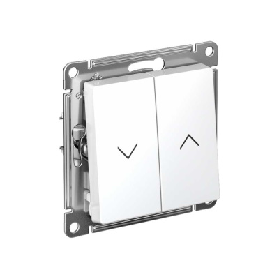 Выключатель жалюзи Systeme Electric Atlasdesign белый 2-кл., 10а, механизм