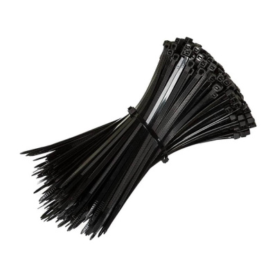 Хомут-стяжка ленточный SLP electrics 4,8x300 100 шт в упаковке черный 2401-00180