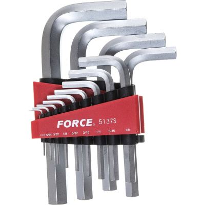 Набор дюймовых Г-образных шестигранников 1/16 -3/4 13 предметов FORCE 5137S можно использовать при работе с