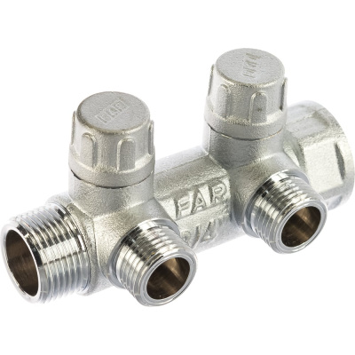 Коллектор запорный FAR 3/4" с 2 отв