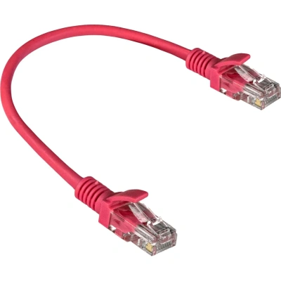 Патч-корд LSZH ExeGate UTP-RJ45-RJ45-5e-0,3M-LSZH-RD, UTP, cat.5e, 0.3м, кр