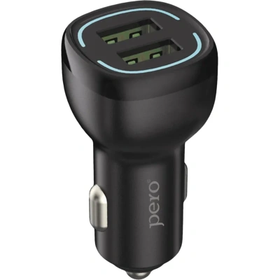 Зарядное устройство автомобильное PERO AC04 2USB 2.4A AUTOMAX, черное