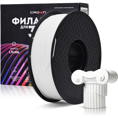 Филамент CROWN CM-FILPETG015W PETG 1.75 1кг белыйCROWN MICRO
