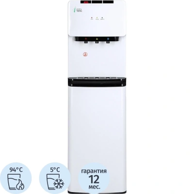 Кулер для воды ECOTRONIC K41-LX, напольный, НИЖНЯЯ ЗАГРУЗКА, нагрев/охлаждение, 3 крана, белый 11744