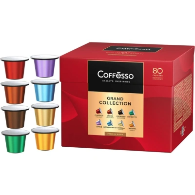 Кофе в капсулах 80 порций "Ассорти 8 вкусов" для Nespresso, COFFESSO, 101741