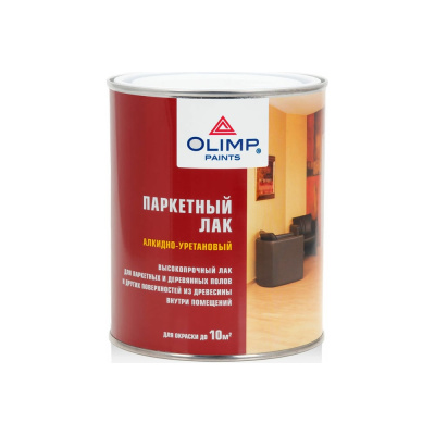 Лак паркетный глянцевый OLIMP 0,9 л